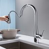 Kibi Bari-T Single Handle Pull Down Kitchen Sink Faucet, Chrome KKF2016CH